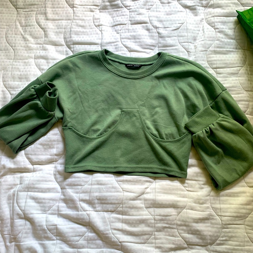 SHEIN Green Elastic sweatshirt/pant set